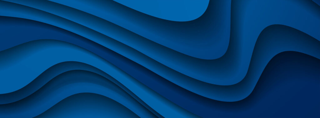 Dark blue paper waves abstract banner